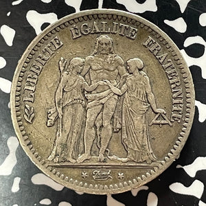 1849-A France 5 Francs Lot#T5456 Large Silver Coin!