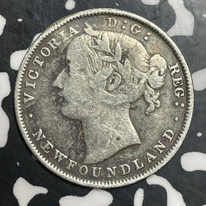 1865 Newfoundland 20 Cents Lot#T2416 Silver!