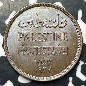 1927 Palestine 1 Mil Lot#E8656 High Grade! Beautiful!