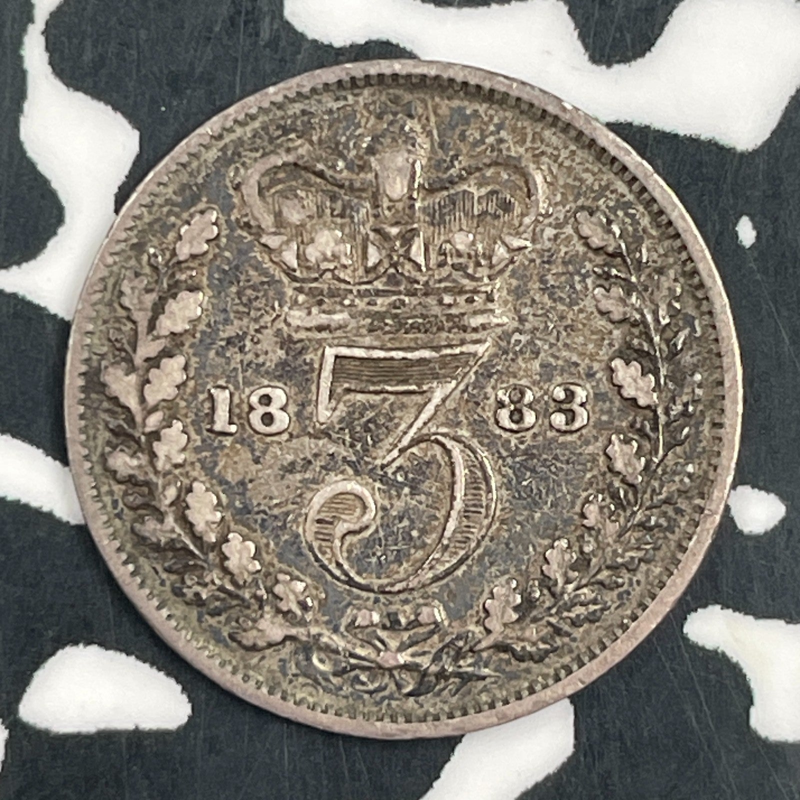 1883 Great Britain 3 Pence Threepence Lot#F5653 Silver!