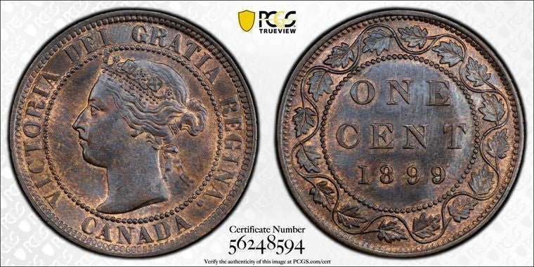 1899 Canada Large Cent PCGS MS64BN Lot#G2240 Choice UNC!