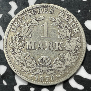 1878-J Germany 1 Mark Lot#D7947 Silver!