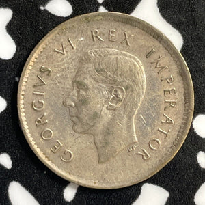 1939 South Africa 3 Pence Threepence Lot#E3199 Silver! Nice!