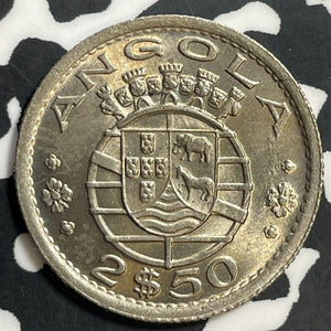 1953 Angola 2 1/2 Escudos Lot#E7886 High Grade! Beautiful!