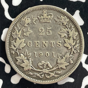1901 Canada 25 Cents Lot#T7706 Silver!