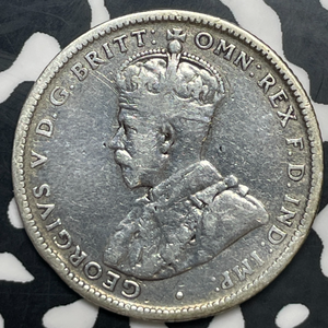 1918-M Australia 1 Shilling Lot#T9996 Silver! Old Cleaning