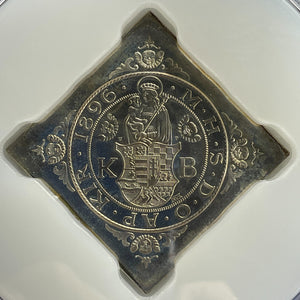 "1896"-KP UP Hungary Restrike 1 Klippe Thaler PCGS PR66 Lot#GV732 Silver! Proof!