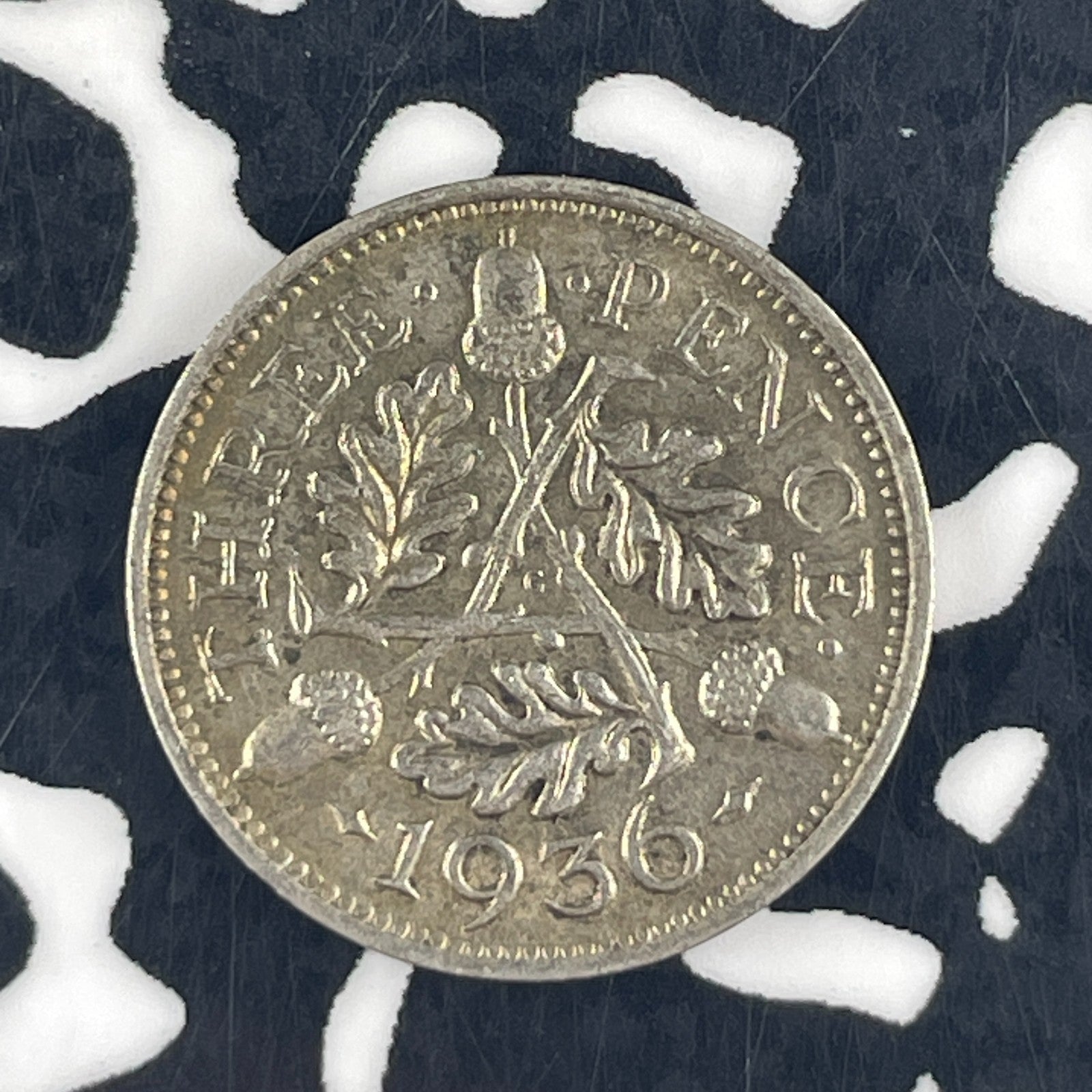 1936 Great Britain 3 Pence Threepence Lot#F4099 Silver! Nice!