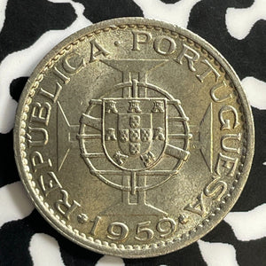 1959 Portuguese India 60 Centavos Lot#E9969 High Grade! Beautiful!