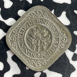 1913 Netherlands 5 Cents Lot#T8074 High Grade! Beautiful!
