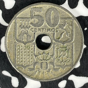 1949 Spain 50 Centimos (Many Available) Anchor Design (1 Coin Only)