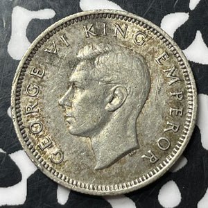 1940 New Zealand 6 Pence Sixpence Lot#E9445 Silver!