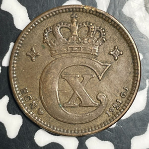 1921 Denmark 2 Ore Lot#T2782