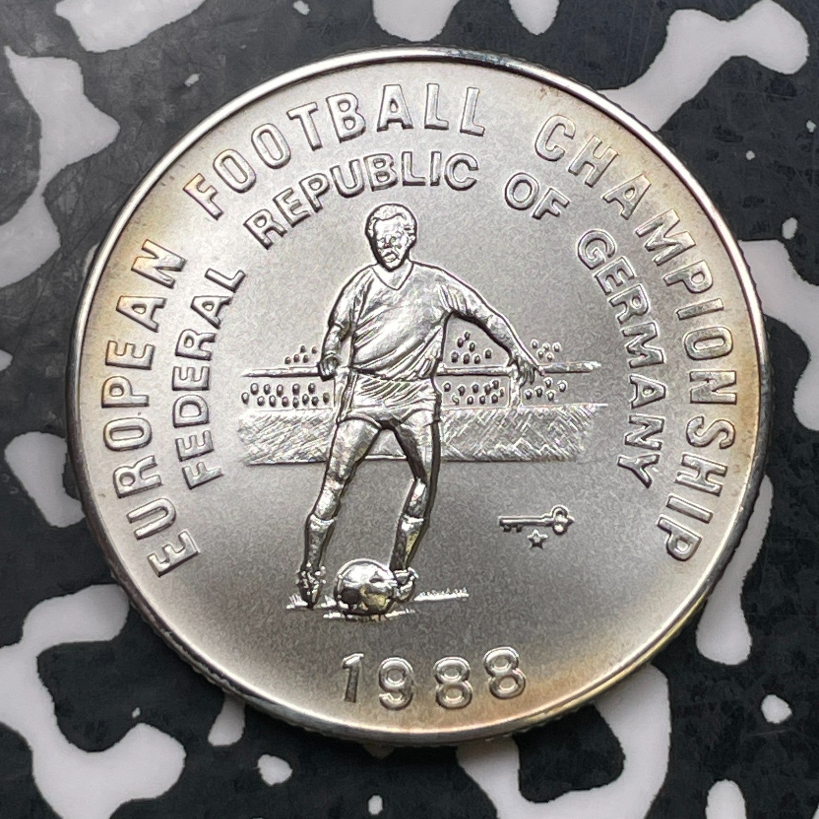 1988 Afghanistan Football Champ. 500 Afghanis Lot#JM2237 Silver! High Grade!