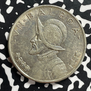 1934 Panama 1 Balboa Lot#JM9571 Large Silver! Nice!