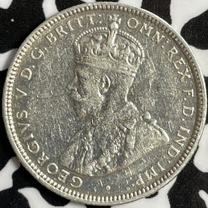 1920-M Australia 1 Shilling Lot#E0603 Silver! Old Cleaning