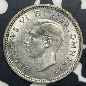 1938 Great Britain 3 Pence Threepence Lot#C0391 Silver!