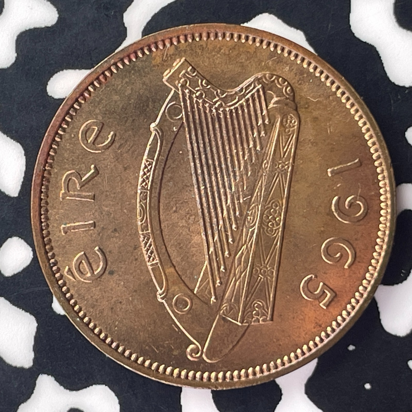 1965 Ireland 1/2 Penny Half Penny Lot#C4644 High Grade! Beautiful!