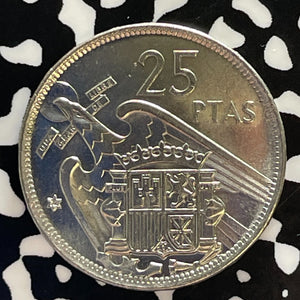 1957(74) Spain 25 Pesetas Lot#T3070 High Grade! Beautiful!