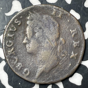 1738 Ireland/U.S. Hibernia 1/2 Penny Half Penny Lot#E8133 Damage