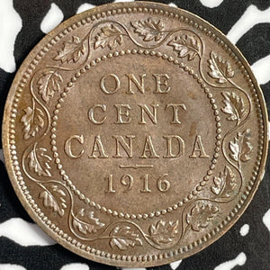 1916 Canada Large Cent Lot#D8880 Beautiful Detail, Obverse Spot