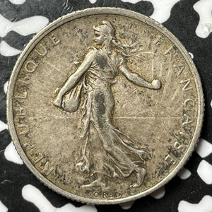1916 France 2 Francs Lot#D8402 Silver!