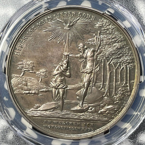 (19th C.) Austria Baptismal Medal PCGS SP64 Lot#G9422 Silver! Goppel-1127