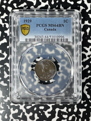 1929 Canada Small Cent PCGS MS64BN Lot#G149 Choice UNC!