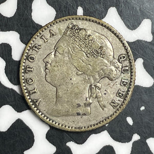 1878 Mauritius 20 Cents Lot#T6688 Silver! Scarce!