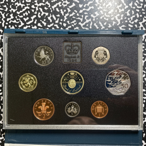 1994 Great Britain 8x Coin Proof Set Lot#B2654 With Case & C.O.A.