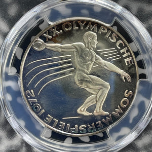 1972 West Germany Discus Olympics Medal PCGS PR67 DCAM Lot#G1093 Silver!