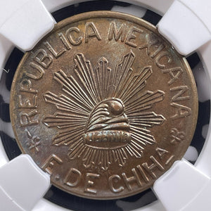 1915 Mexico Chihuahua 5 Centavos NGC MS63BN Lot#G9159 Choice UNC!