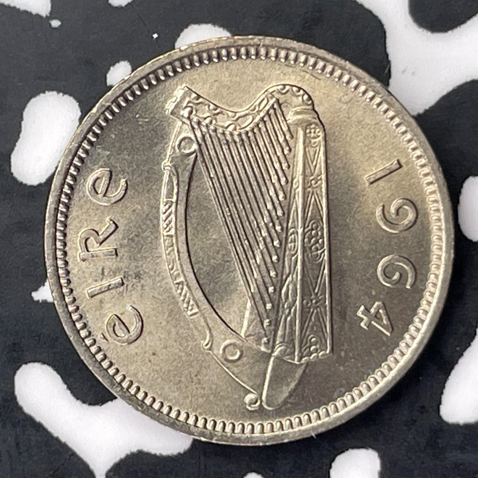 1964 Ireland 3 Pence Threepence Lot#C4262 High Grade! Beautiful!