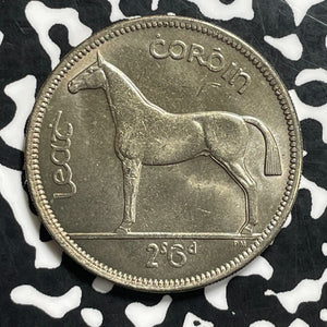 1955 Ireland 1/2 Crown Half Crown Lot#C0634 High Grade! Beautiful!