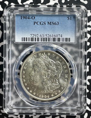 1904-O U.S. $1 Morgan Dollar PCGS MS63 Lot#G404 Silver! Choice UNC!