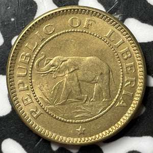 1937 Liberia 1/2 Cent Half Cent Lot#D8440 High Grade! Beautiful!