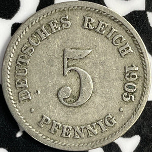 1905-G Germany 5 Pfennig Lot#D8232