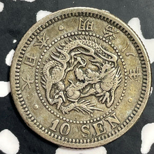 (1875) Japan 10 Sen Lot#T0101 Silver!