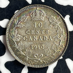 1910 Canada 10 Cents Lot#T7003 Silver! Nice!