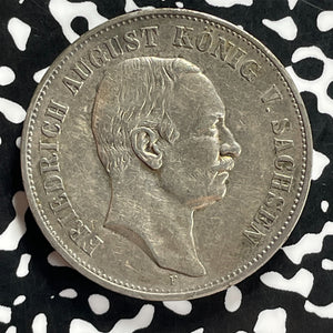 1907-F Germany Saxony 5 Mark Lot#JM9860 Large Silver! Nice!