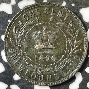 1890 Newfoundland Large Cent Lot#E5036 Nice Detail, Dark