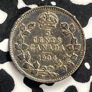 1904 Canada 5 Cents Lot#T9490 Silver!
