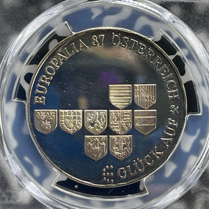1987 Austria Maximilian Medal PCGS PR66 DCAM Lot#G1094 Silver! Museler-45/6
