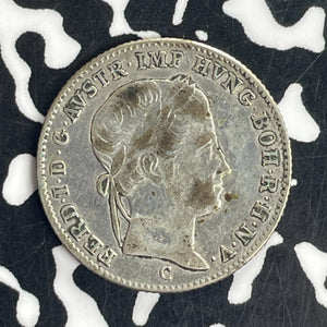 1840-C Austria 5 Kreuzer Lot#T8472 Silver!