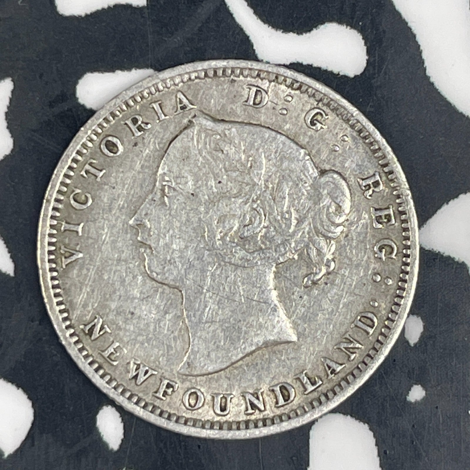 1890 Newfoundland 5 Cents Lot#C9212 Silver!