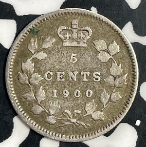 1900 Canada 5 Cents Lot#T0709 Silver! Nice!