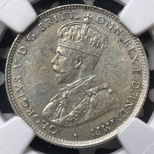 1935 Australia 1 Shilling NGC AU55 Lot#G8537 Silver!