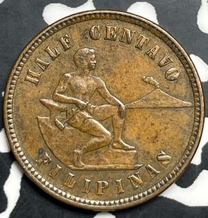 1903 U.S. Philippines 1/2 Centavo Half Centavo Lot#T9878