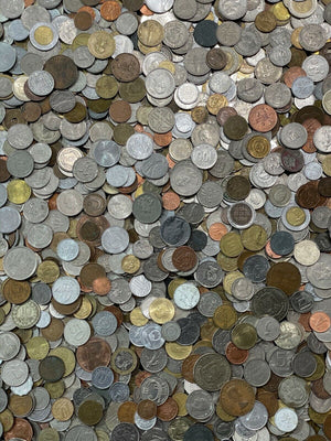 Huge Mixed Bulk Lot of 100 Assorted World Foreign Coins! Great Starter Lot!