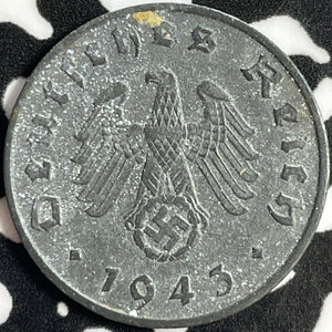 1943-A Germany 1 Pfennig Lot#D9537